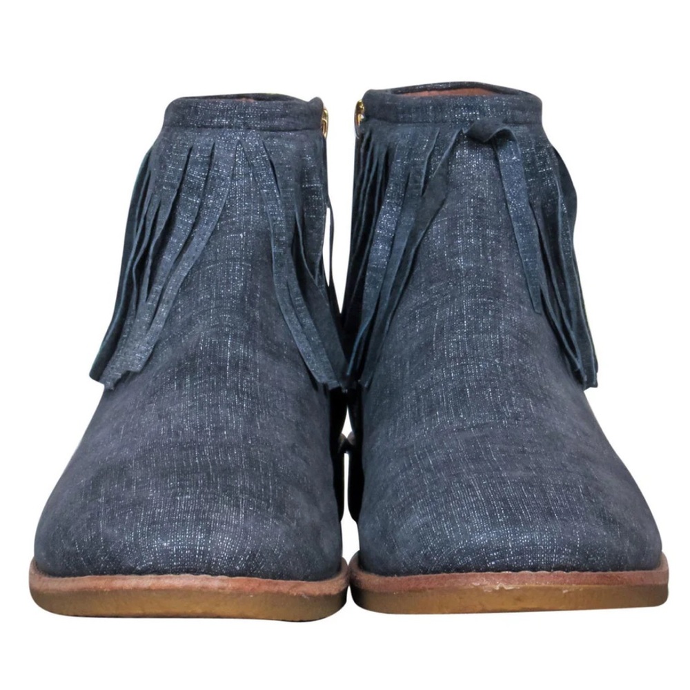Kate Spade New York Betsie Too Fringed Chambray Ankle Boots